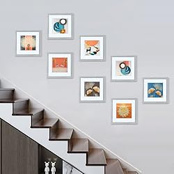 HEART ART 8x8 Picture Frame Set of 9, Display