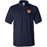 Polo Shirts for Men Italia Flag Embroidery Cotton Short Sleeves Golf Tees