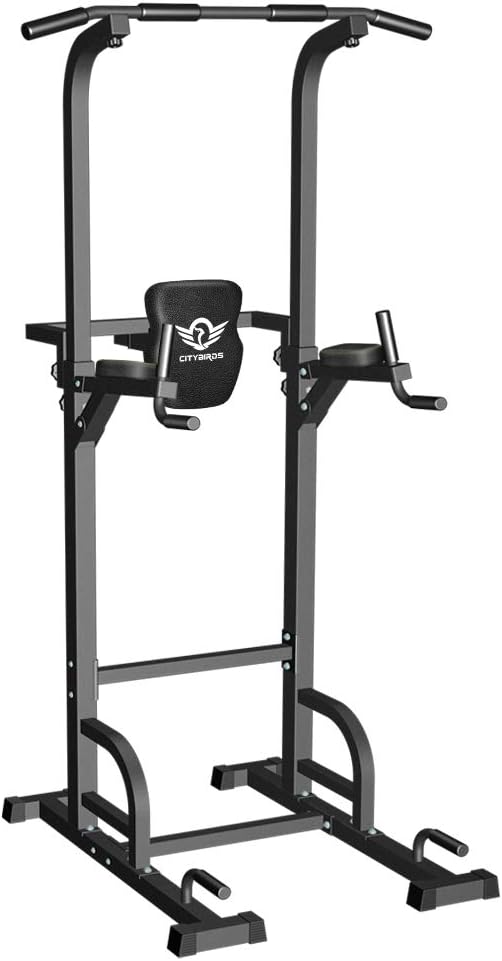 CITYBIRDS Power Tower Dip Station Pull Up Bar for Home Gym Strength