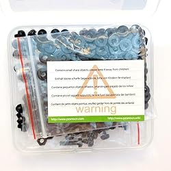 Pzsmocn 300 Pieces/100 Sets M3*4 mm Plastic Black