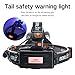 BORUIT RJ-3000 Rechargeabe LED Headlamp 5000 Lumens with Black Light, 3 Modes Super Bright USB Head Lamp IPX4 Waterproof Headlight for Adults USB Outdoor Fishing Camping