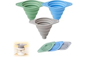 Kitchen Funnel Set, 2026 New Food Grade Silicone Collapsible Small Funnel for Kitchen Use, Kitchen Funnels for Filling Water 