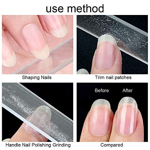 Upgrade Nano Glass Nail File 5 Packs Manicure Tools Kit Tempered Glass Shiner, 4 Crystal Nail Files Nail Buffers Polisher for Natural Nails & 1 Triangle Cuticle Nail Pusher Peeler Scraper - Thumbnail 4