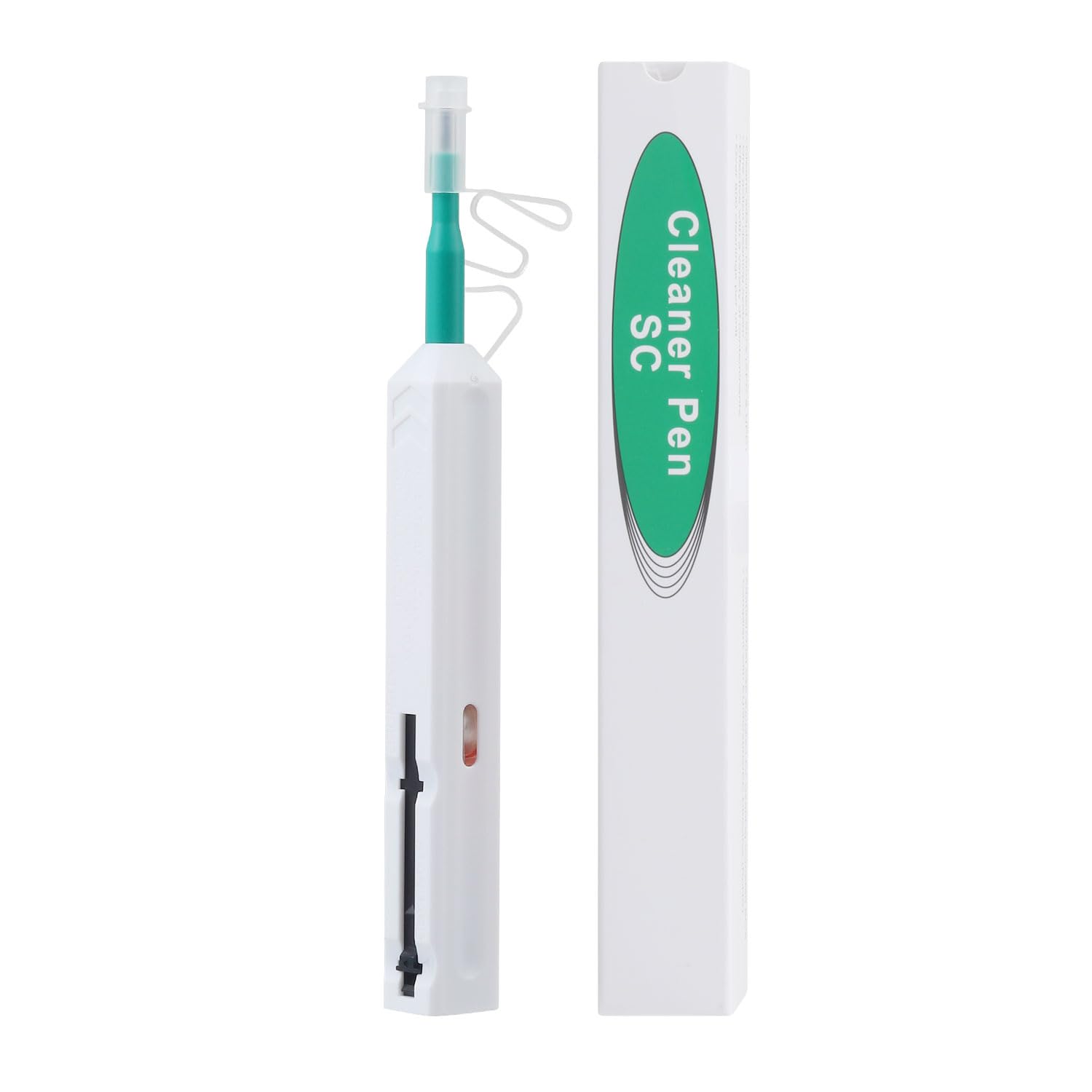 MSDADA Fiber Optic Cleaner Pen, SC/ST/FC Connectors Cleaning, End Face Fiber Smart Cleaner for 2.5mm Connectors (White)
