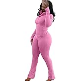 acelyn Womens 2 Piece Outfits Tracksuit Set Long Sleeve Zip Up Crop Jacket Leggings Pants Workout Sets with Pockets