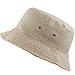 The Hat Depot Bucket Hat - Unisex 100% Cotton & Denim UPF 50 Packable Summer Travel Beach Sun Hat