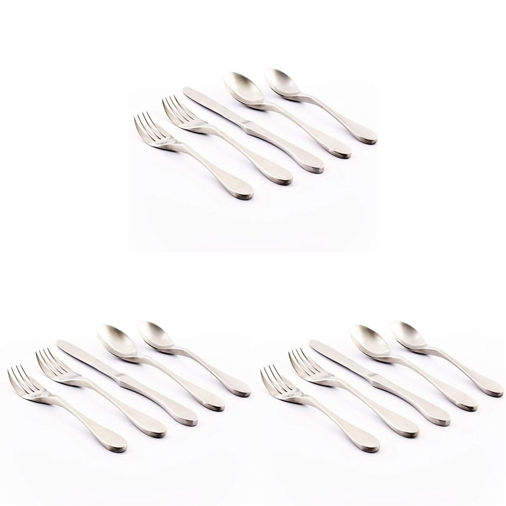 Knork Matte Flatware, Silver (Pack of 60) Image