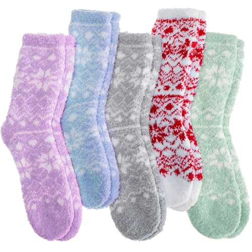Fuzzy Slipper Socks Thick Fluffy Warm Winter Cozy Plush Soft Sleep Home Socks for Women Men