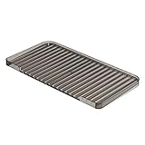 InterDesign Linus Kitchen Dish Drain Board for Pots, Pans, Glasses & Bowls, Smoke Gray