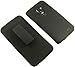 NAKEDCELLPHONE'S Black Rubberized Hard CASE + Belt Clip Holster Stand for LG G Flex GFLEX Phone (F340, D955, D958, D959, F340s, D950, LS995, D959n)