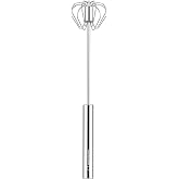 NileHome Stainless Steel Whisk 10" Semi-Automatic Rotary | Food-grade Stainless Steel, Dishwasher Safe,Easy to Clean and Store,Perfect for Cooking,Whisking and Blending
