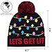 Goodstoworld Knit Led Ugly Christmas Hats Womens Mens Black Beanie Festival Party Light Up Knit Xmas 6 Colorful Lights Funny Sweater Hat For Family Girls Boys