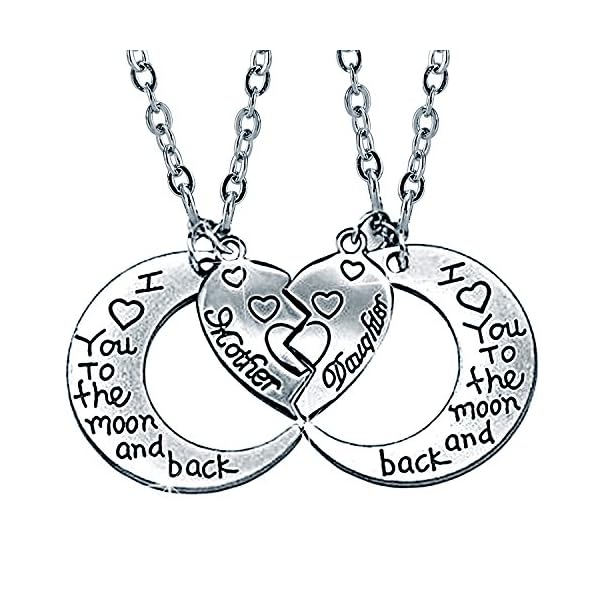 mother daughter moon necklace