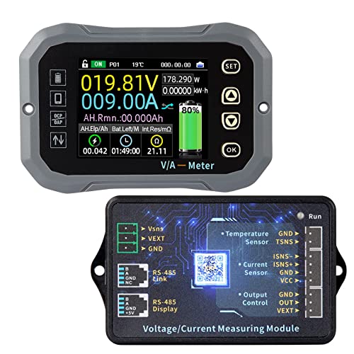 400A RV Battery Monitor with Shunt Koolertron Bluetooth Smart Shunt with 2.4inch LED Display