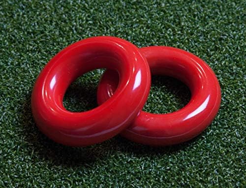 Stripe Golf Swing Weight Ring (2-Pack) | Red Golf Club Swing Trainer Rings – Weighted Golf Donut Accessory Good for Golf Practice, Training or Warm Up Stripe Golf Swing Weight Ring (2-Pack) | Red Golf Club Swing Trainer Rings – Weighted Golf Donut Accessory Good for Golf Practice, Training or Warm Up