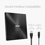 ASUS ZenDrive U9M Black External DVD Burner USB 2.0/USB-C 8x M-Disc view 3