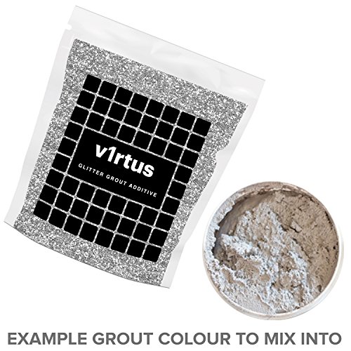 v1rtus Silver Glitter Grout Tile Additive 100g / 3.5oz for Wet Room