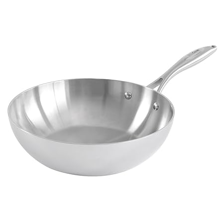 ProCook Elite Tri-Ply Wok, Induktion, Edelstahl, unbeschichtet, 28 cm Ø