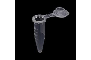 BEAIMUXI 0.5ml Microcentrifuge Tubes with Snap Cap, Polypropylene Graduated, 1000 Pcs Sterilized Clear Plastic Small Vials with Caps for Sample Storage Without Leakage