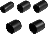 Sourcing Map 25Pcs Round End Caps 6mm 9mm 12mm 16mm 19mm Black Vinyl Kit view 3