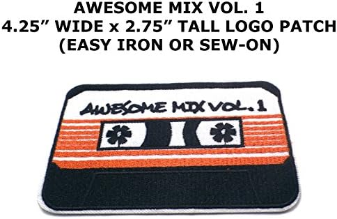 Awesome Mix Vol. 1 Superhero Superheroes Theme DC Marvel Comics Cartoon Movie Films Cosplay DIY Decorative Embroidered Iron or Sew-on Patch By US Family Brand