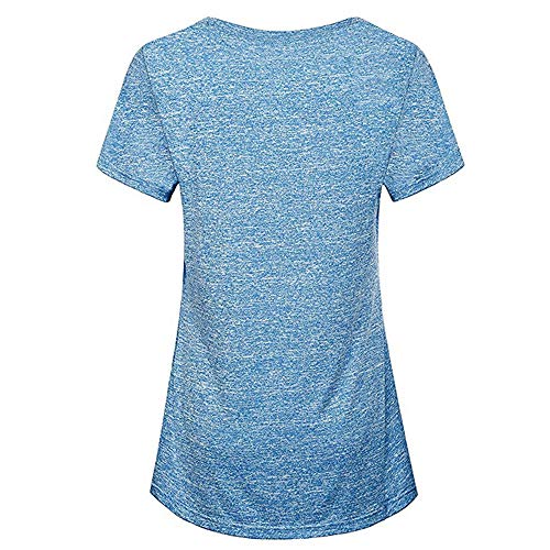 image for Sexyp-dress Womens Fashion Blouse Short Sleeve Yoga Tops Activewear Ru