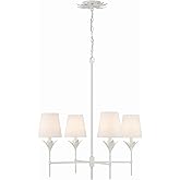 Crystorama Broche 4 Light Matte White Chandelier