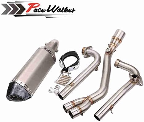 Motorcycle middle exhaust pipe + 51mm exhaust Modified Scooter Exhaust Muffle for yamaha TMAX 530 TMAX 500 2008-2016