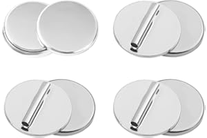 TINOALY 4 Pairs Mini Magnetic Pin Brooch Converters, Magnetic Clasps for Clothing Metal Pin Backs Almost Invisible Magnet Pin Converter for Hijab Scarf Shawls Thin Fabric