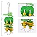 MEWTOGO Wooden Block Bird Parrot Toys for Small and Medium Parrots and Birds (Orange and Apple Shape)