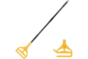 BeiLan Mop Handle Commercial Heavy Duty - 57 Inch Industrial Metal Mop Stick Replacement for Floor Cleaning - Professional Mops Head Replacement Holder