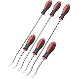 ROTATION 6-Piece Heavy Duty Car Vehicle Trim Clip Removal Set Door Upholstery Remover Chrome Car Door Panel