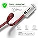 Original Onvato [4 Pack] Charger Cord Integrated Key Ring Fast Charging to USB. Support Quick Charge 3.0