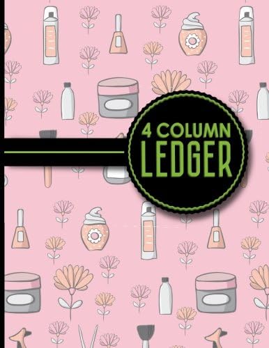 4 Column Ledger: Account Book, Accounting Journal Entry Book, Bookkeeping Ledger For Small Business, Cute Beauty Shop Cover, 8.5" x 11", 100 pages: Volume 31