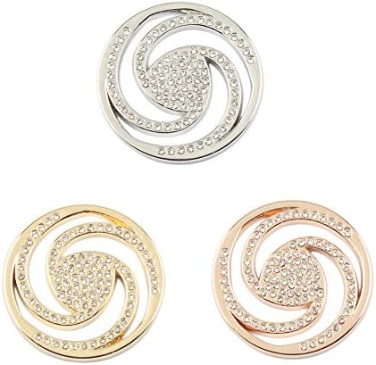 Glinkin Mi Coins 33mm Swirl Disc Pendant for Interchangeable Coin Locket Carrier Pendant Necklace