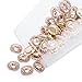 30Pcs Crystal Rhinestones Sewing on, Premium Rose Gold Flatback Beads Buttons with Bling Diamonds, DIY Crafts Gems for Clothing, Bags, Shoes, Dress, Wedding Party Decoration (Oval Rose Gold)