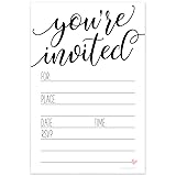 Classic Script Invitations (20 Count) with