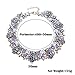 Jerollin Vintage Gold Tone Chain Multi-Color Glass Crystal Charm Choker Statement Collar Necklace