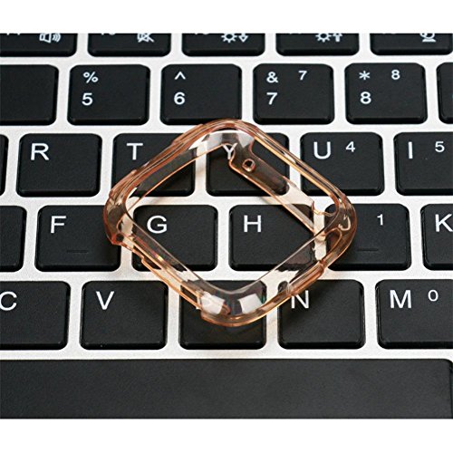 Lisin Fitbit Versa Watch Protective cover, TPU Silicone Cover Case Watch Casing Guard Protector For Fitbit Versa Smart Band (Orange)