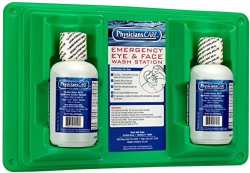 PhysiciansCare Eye Wash Station, Double 16 oz. Bottle