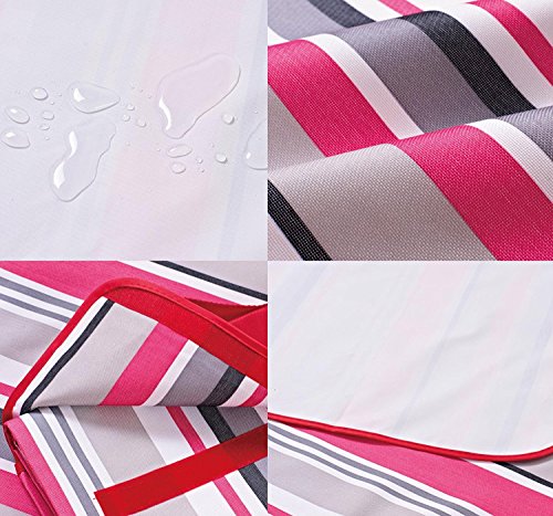 Compact Waterproof Picnic Blanket Tote, Outdoor Sand Proof Blanket Mat for Beach Family Camping Hiking Travelling, Beach Blanket Outdoor Picnic Mat Red