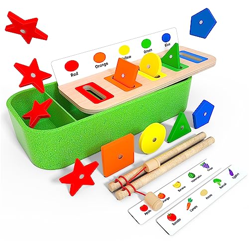 TUEVAK 7in1 Shape and Color Sorting Toy Montessori Toys for