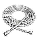 HOMEIDEAS 118-Inch Shower Hose SUS 304 Stainless Steel Extra Long Shower Hose Replacement Handheld Shower Head Hose Extension