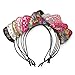 XIMA 6pcs Glitter Cat Ears Headband for Girls Reversible Sequin Girls Headbands Kids Hair Hoop Headwear (Sequin-6pcs)