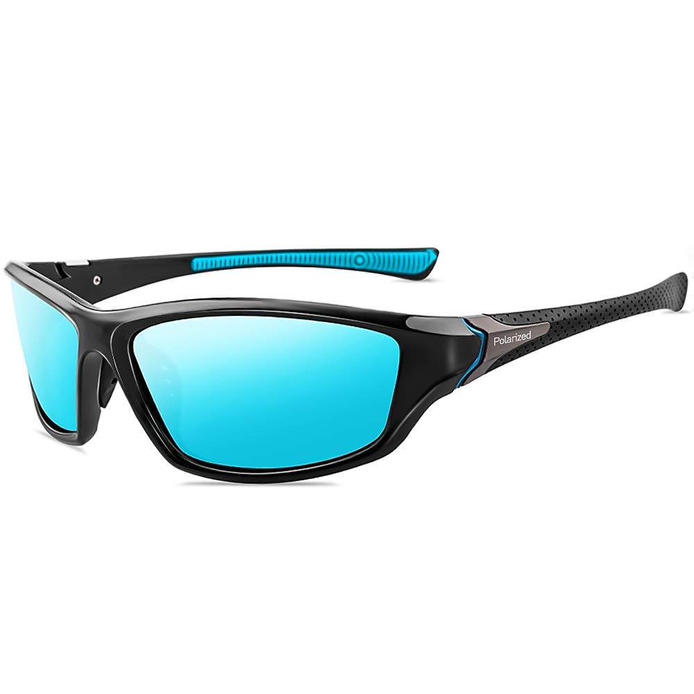 Grainas Polarized Sports Sunglasses for Men women With Uv400 Protection for Fishing&Sports &Driving&cycling&Hiking (blue)