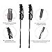KevenAnna- 2 Pack -Trekking Poles, Adjustable Height Anti-Shock Ultralight Walking Stick for Outdoor Walking Trekking Climbing, 1 Pair (Black)