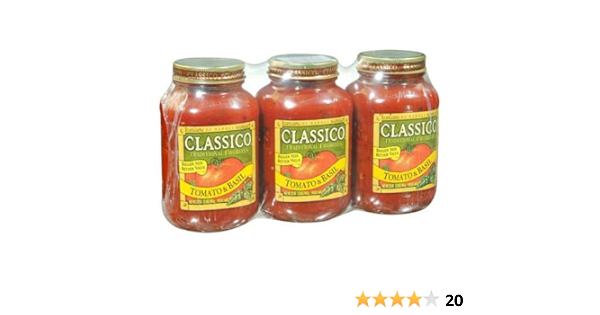 Amazon Com Classico Pasta Sauce Tomato And Basil 32 Oz Pack Of 3 Alfredo Sauces Grocery Gourmet Food