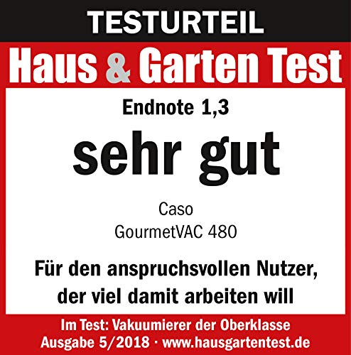 CASO GourmetVAC 480 – Vakuumierer, verlängern Sie die Haltbarkeit Ihrer Lebensmittel, doppelte Schweißnaht, Kolbenpumpe… – Bild 3