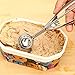Ice Cream Scoop - 3 PCS 18/8 Stainless Steel Cupcake Muffin Dispenser, Teaspoon Set of 3, Cookie Scoops, Coffee Spoon, Ice Cream Spoon with Trigger for Meat Ballers/Potato Mashers/Melon Ballers/Baking