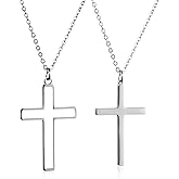 Pholidof Faith Jesus Cross Pendant Necklace Set for Women Men Religious Christian Gifts Mama Gigi Grandma ID Name Necklace Birthday Jewelry